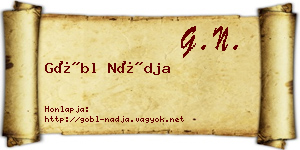 Göbl Nádja névjegykártya